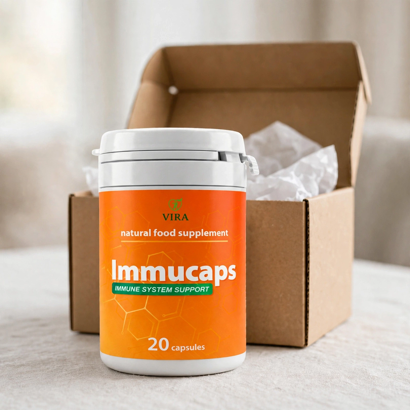 Paquete de entrega de Immucaps original en España
